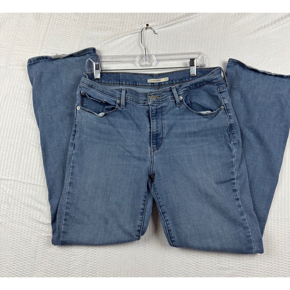 Levis Classic Bootcut Jeans Womens 14M Blue Denim Mid Rise 39252-0027 W32 L32